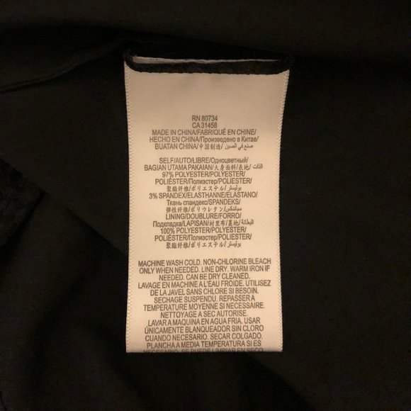 New BCBGMaxAzria Bette jacquard minimalist notch collar boxy high-low mini dress - Picture 15 of 16